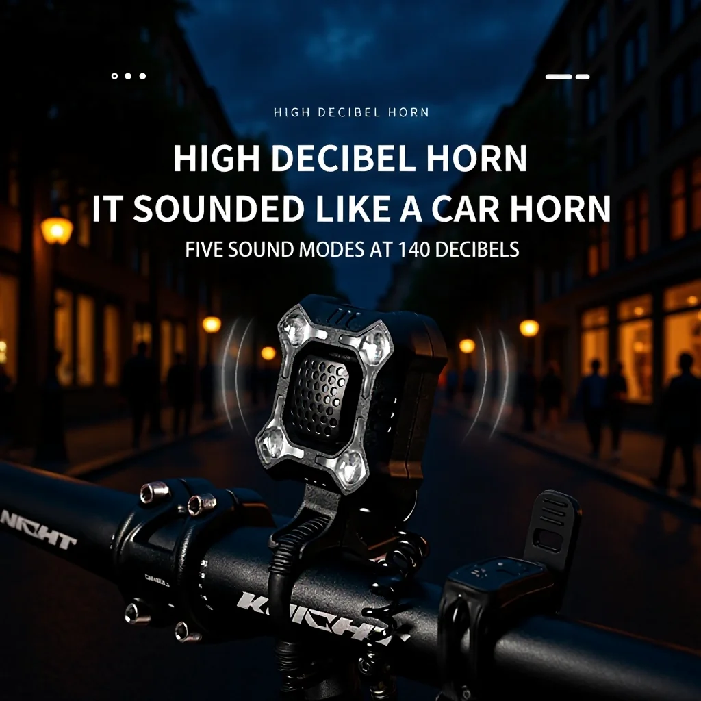 Far cu claxon pentru trotineta/bicicleta (140db) [6]