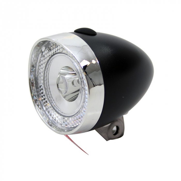 Far fata Union UN-4955 negru cu baterii 1 led AM [1]