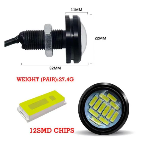 Far LED 12V trotineta/bicicleta electrica  - albastru [2]