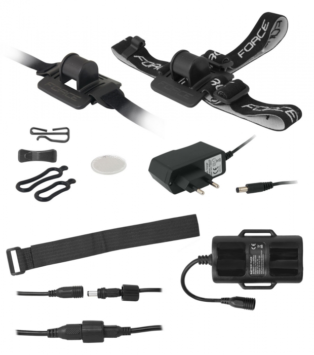 Far Led bicicleta fata Force Glow-3 1000 Lumeni, Cree Led, negru [3]