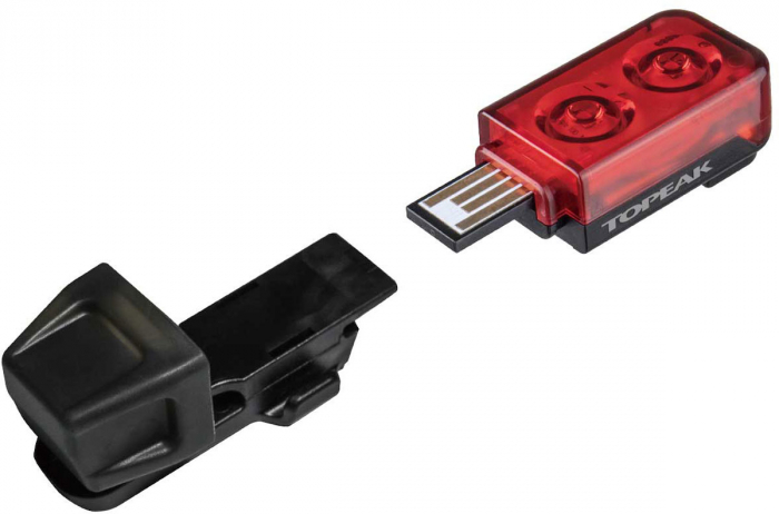 Faruri Set Topeak PowerLux Combo TMS098, Fata HeadLux 100Usb, Spate TailLux 25 Usb - Negru-Rosu [5]