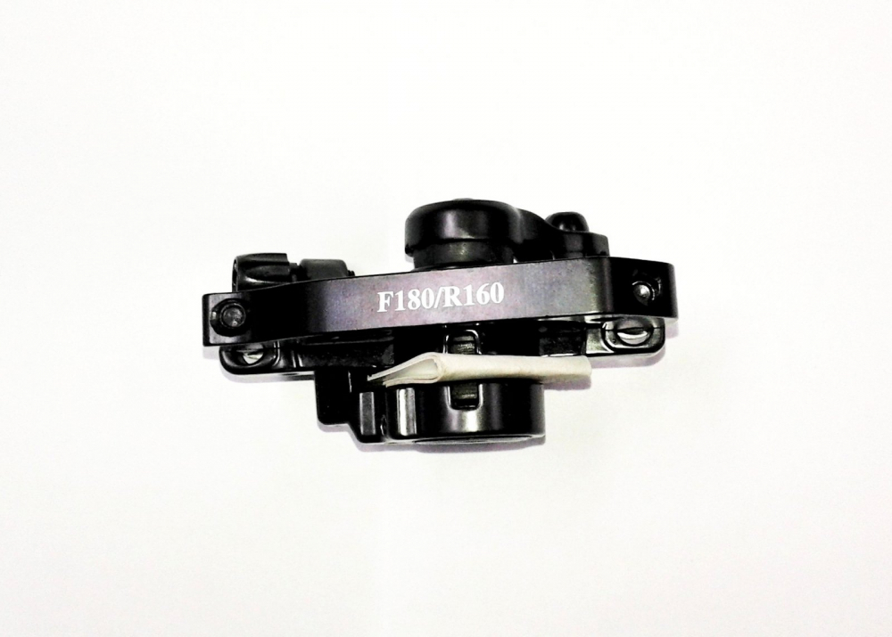 Frana Disc Mecanica Power C-Star Rush Bx-351 - Dhs, Alu, etrier fara disc, adaptor IS fata sau spate, suruburi, complet, negru [2]
