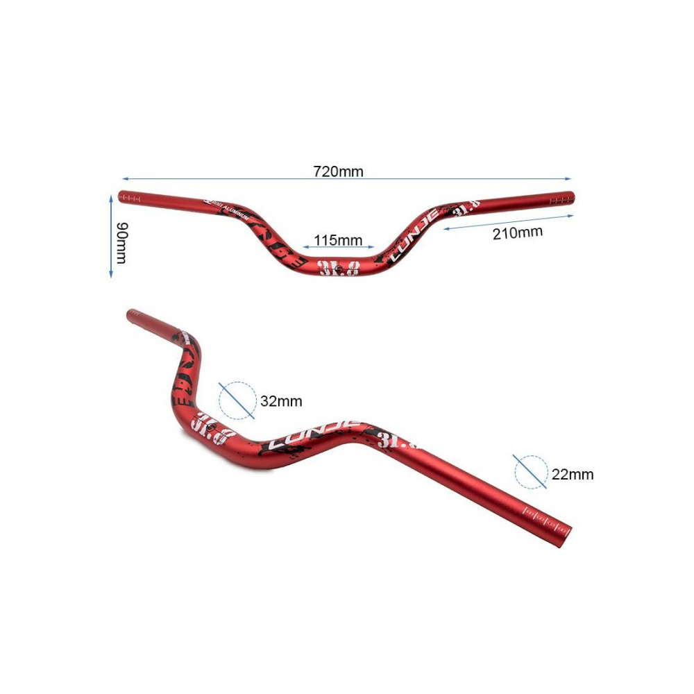 Ghidon 720mm cu rise 90mm rosu [2]