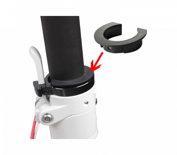 Inel protectie pentru carlig cu blocare sistem de pliere pentru trotineta electrica Xiaomi Mijia M365 / M365 Pro / 1S / Pro 2, negru [2]