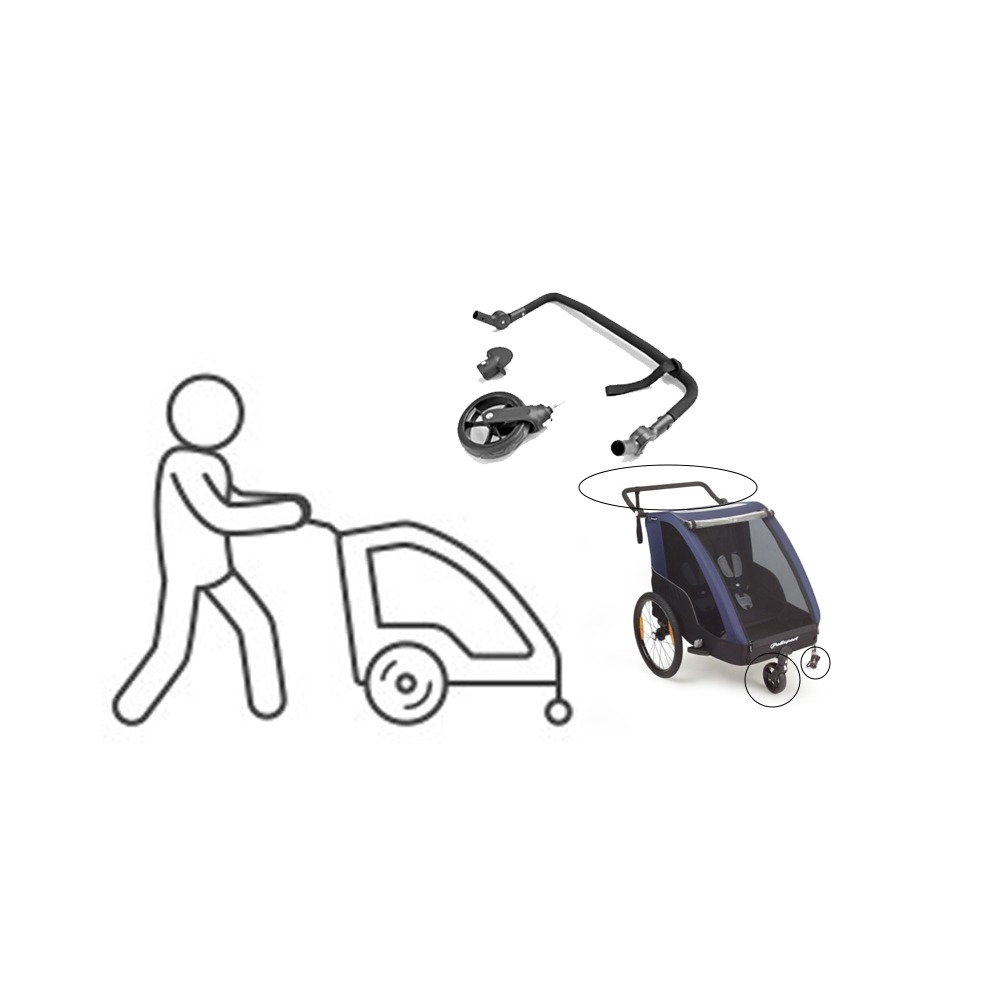 Kit transformare carucior pentru plimbare Polisport Trailer,negru [3]