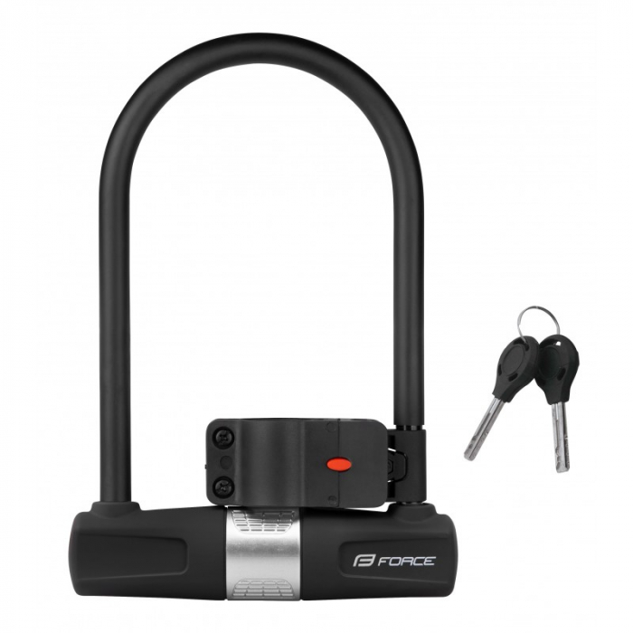 Lacat U-lock FORCE Cu suport de prindere 11.5x18.9cm Negru [1]