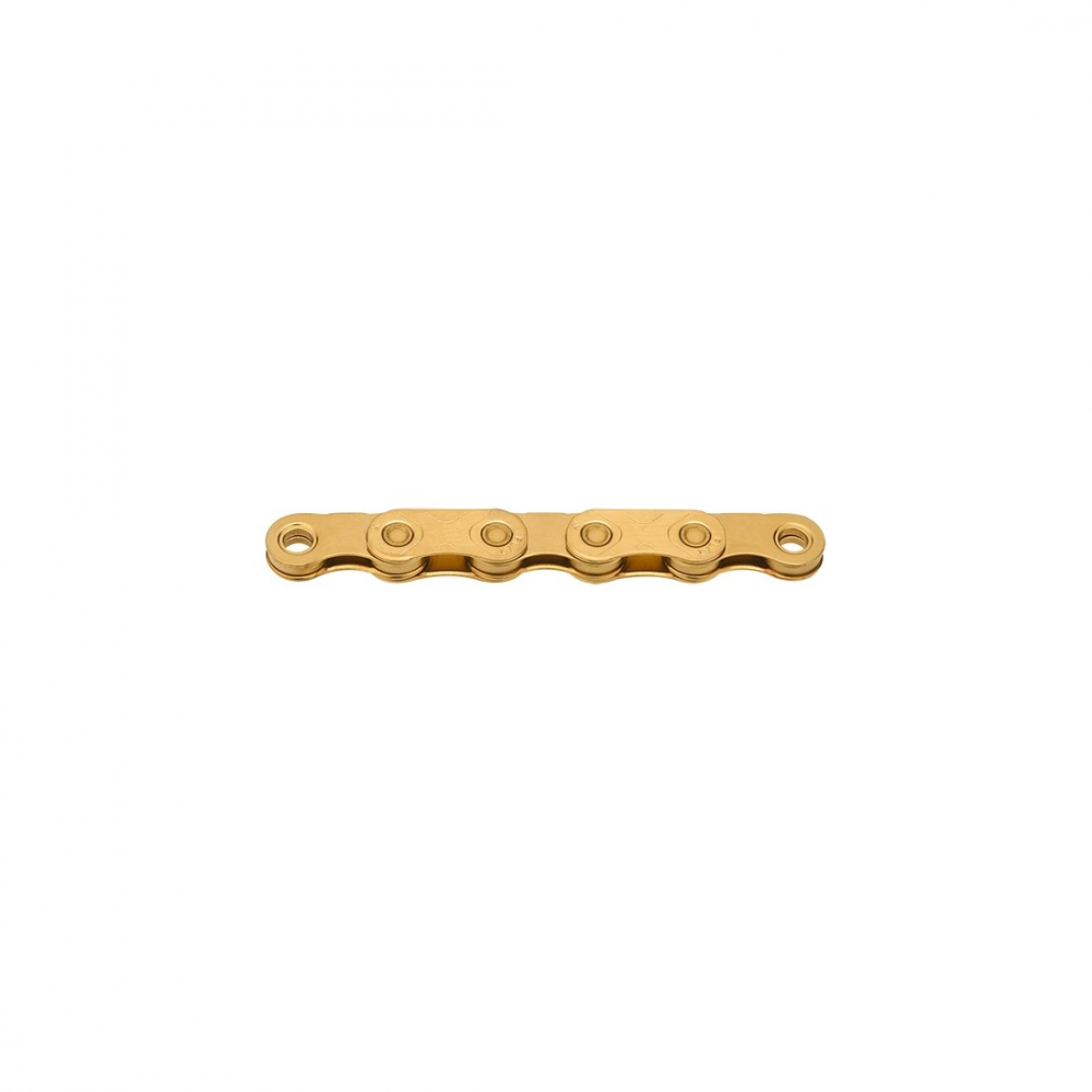 Lant KMC X Flat TiN 12/13 viteze Gold 126 zale ceruit [1]