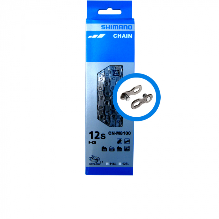 Lant SHIMANO XT 12v M8100 Quick Link  116 z [1]