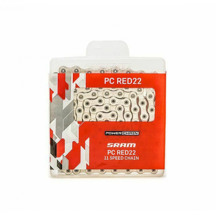 Lant Sram Pc Red22 Hollowpin, Powerlock - 10 Viteze, Argintiu [1]