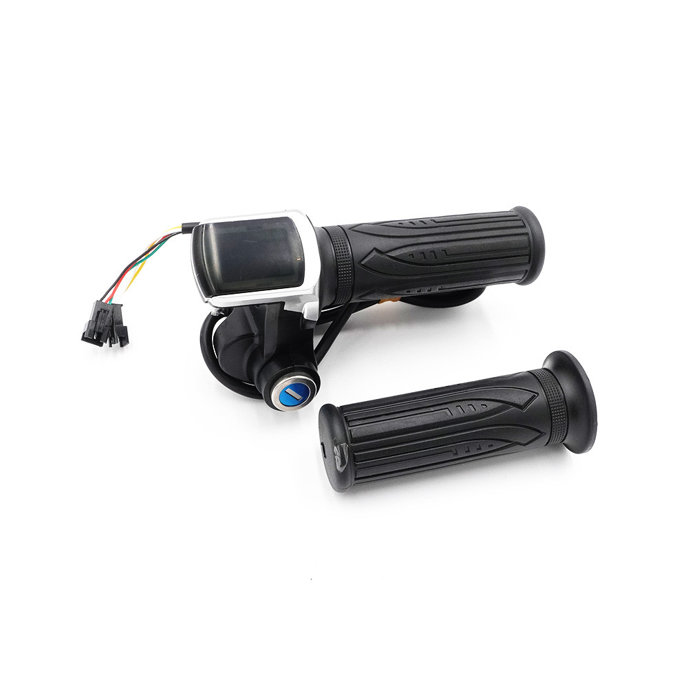 Maneta acceleratie cu display LED si cheie pentru bicicleta si trotineta electrica 48V [2]