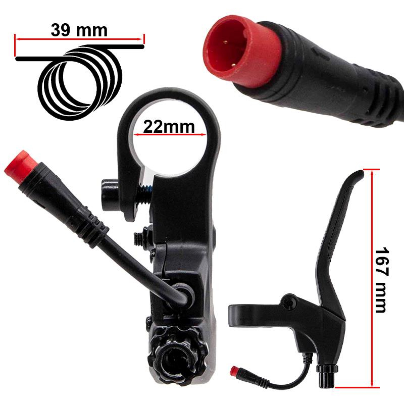 Maneta frana stanga trotineta electrica Kugoo cu mufa waterproof [2]