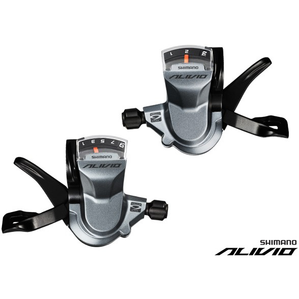 Manete De Schimbator Shimano New Alivio Sl-M4000, Set Stg+Drpt, 3+9V, Cu Afisaj, Cu Cabluri, Negre [1]