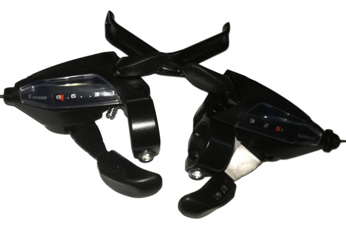Manete Schimbator Shimano Tourney, Set, Combo Ef5002, Fata3Vit 1800Mm, Spate8Vit 2050Mm, Negru [1]