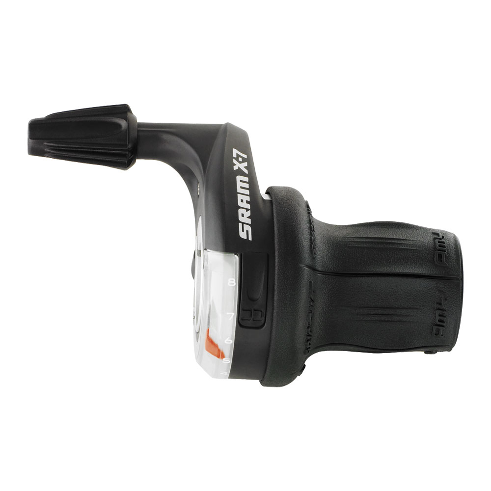 Manete schimbator Sram X.7 Twister-gripshift, set 9+3 vit, negru-argintiu [1]