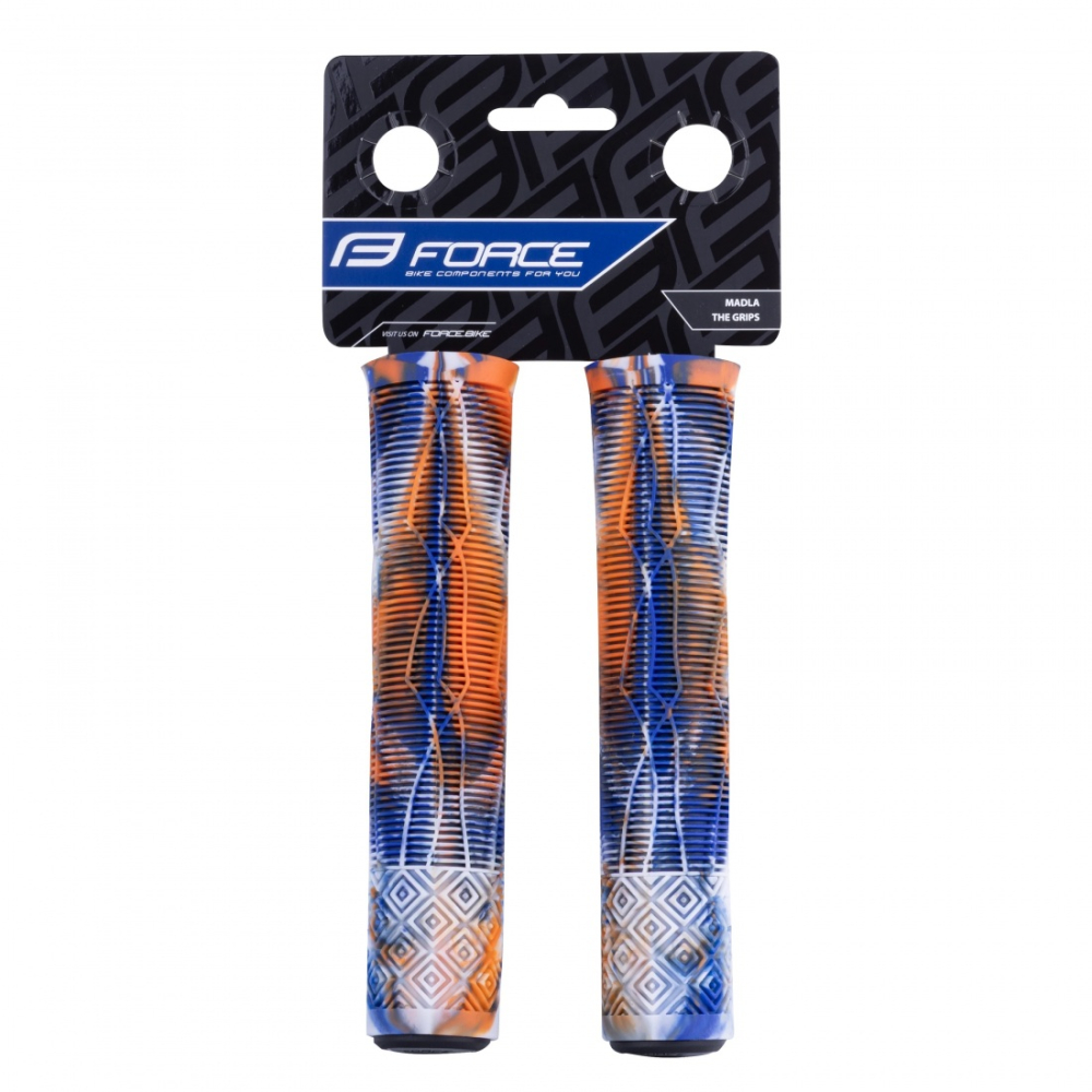 Mansoane Force BMX160 cauciuc, alb-albastru-portocaliu [2]
