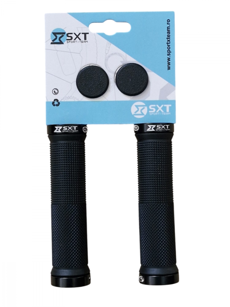 Mansoane MTB SXT ZN-002 - 130 mm Lock-On Dublu Negru [1]