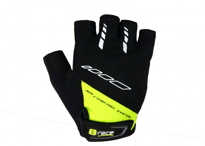 Manusi B-RACE BUMP Negru/Lime  L [1]