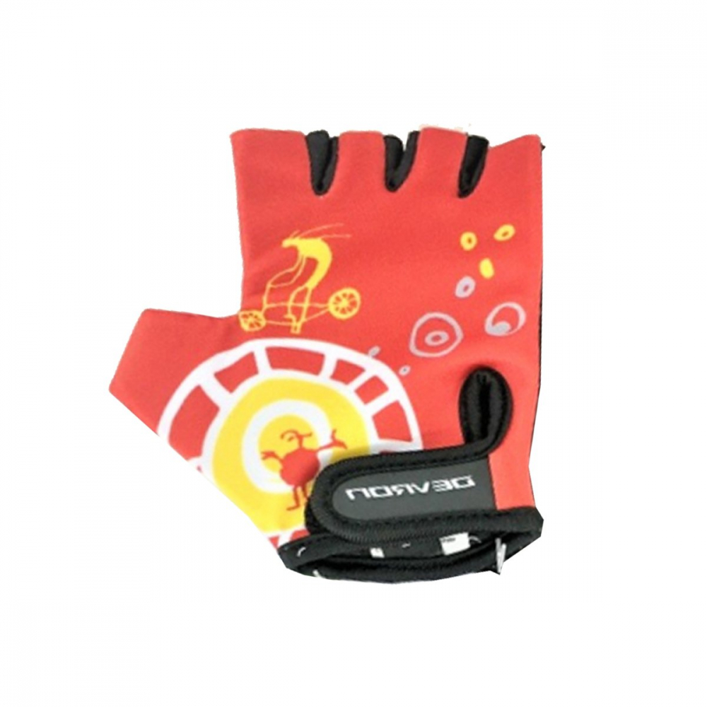 Manusi Ciclism Copii Devron 8825R - M/5, Negru-Rosu [1]