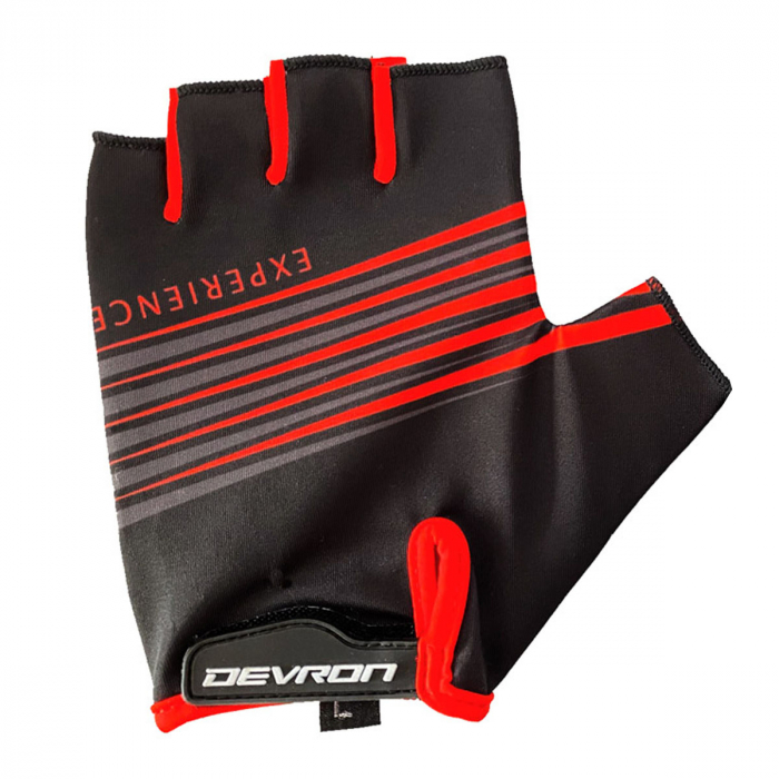 Manusi Ciclism Devron 8215 Stripes - M  Negru-Rosu [2]