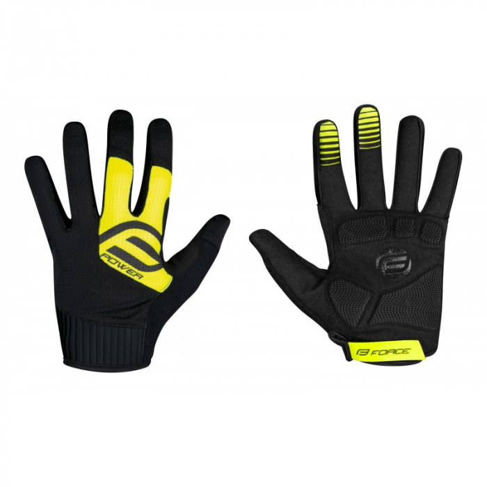 Manusi Force MTB Power, negru/fluo, S [1]
