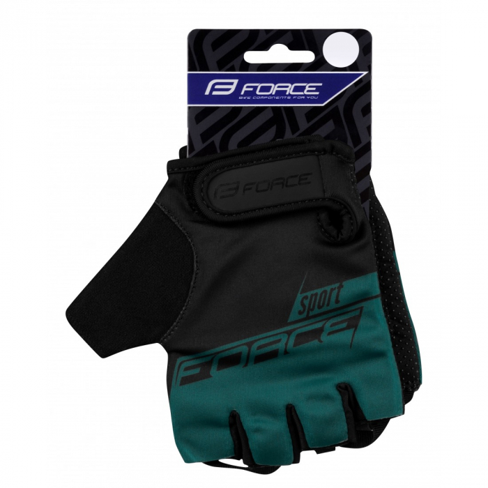 Manusi Force Sport Negru/Albastru Petrol L [2]