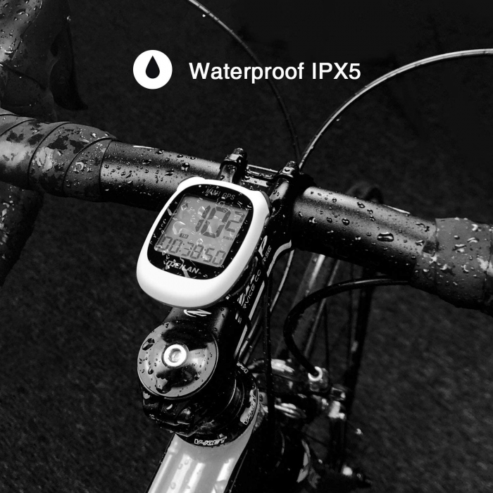 Ciclocomputer GPS pentru bicicleta Meilan M3 mini, Baterie reincarcabila 400 mAh, Rezistenta la apa IPX5, Ecran LCD (Alb) [5]