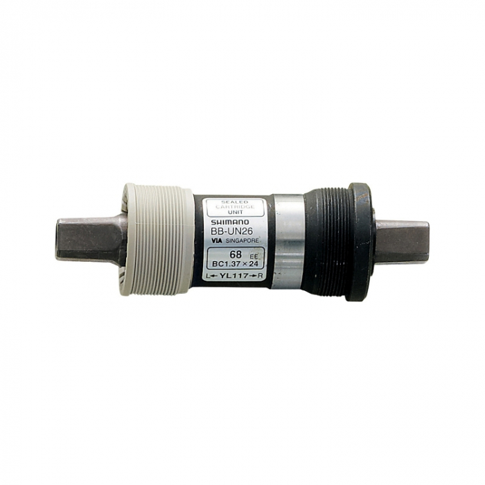 Monobloc Pedalier Shimano Alivio Bb-Un26,Ax 110Mm Patrat,Bsa 68Mm,Cl:47.5,Otel,Negru/Argintiu [1]