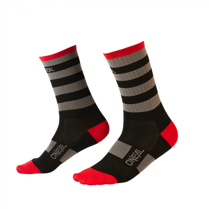 MTB Performance Sock STRIPE V.22 black/gray/red (43-46) [1]