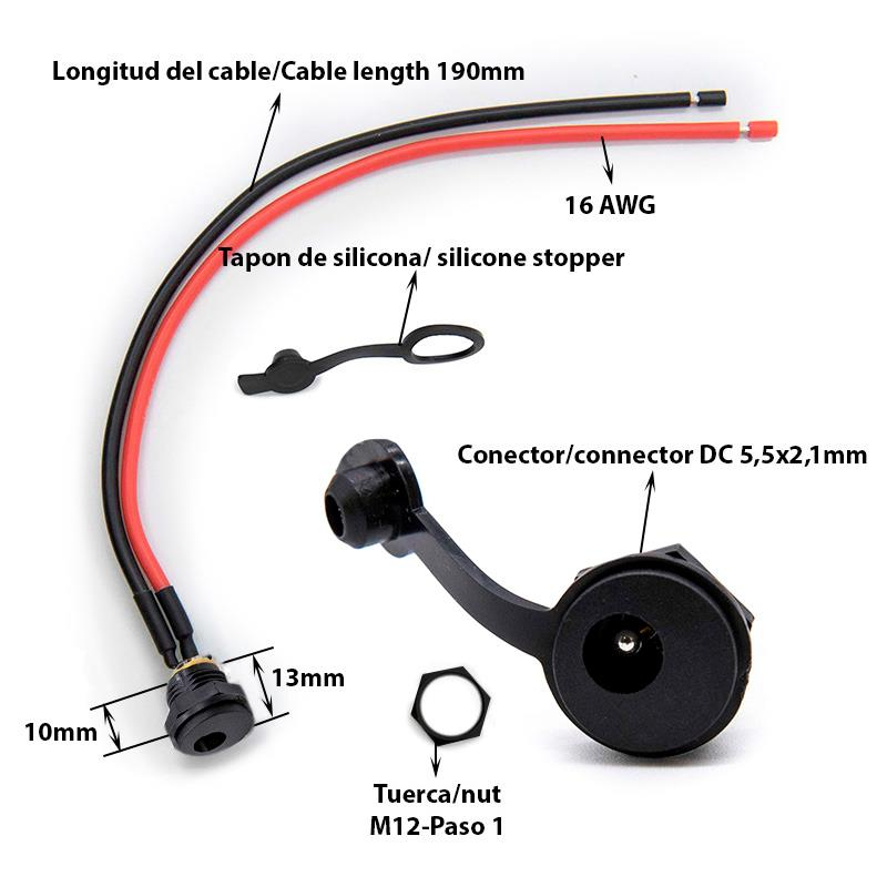 Mufa incarcare trotineta electrica DC 5.5 x 2.5 mm [4]