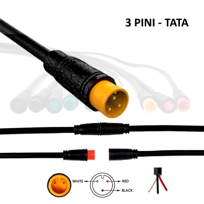 Mufa rezistenta la apa 8 mm 3 pini - M [1]