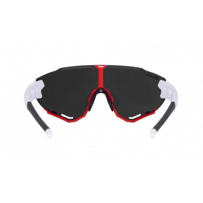 Ochelari Force Creed alb/rosu, lentila neagra oglinda [4]