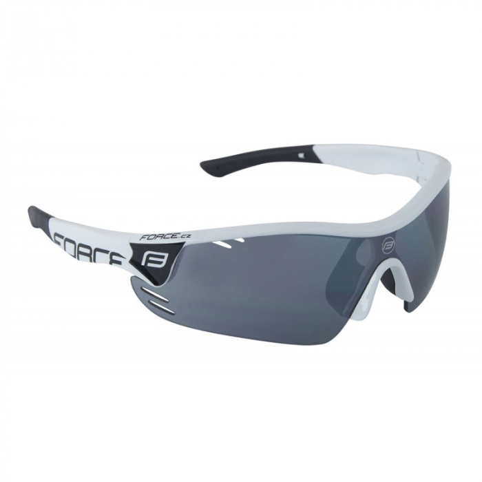 Ochelari Force Race Pro albi lentila negru laser [1]