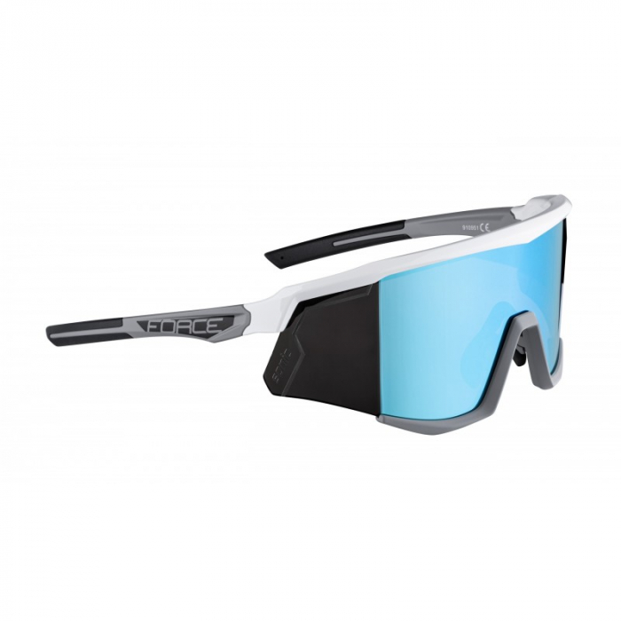 Ochelari Force Sonic alb/gri, lentila albastra oglinda [2]