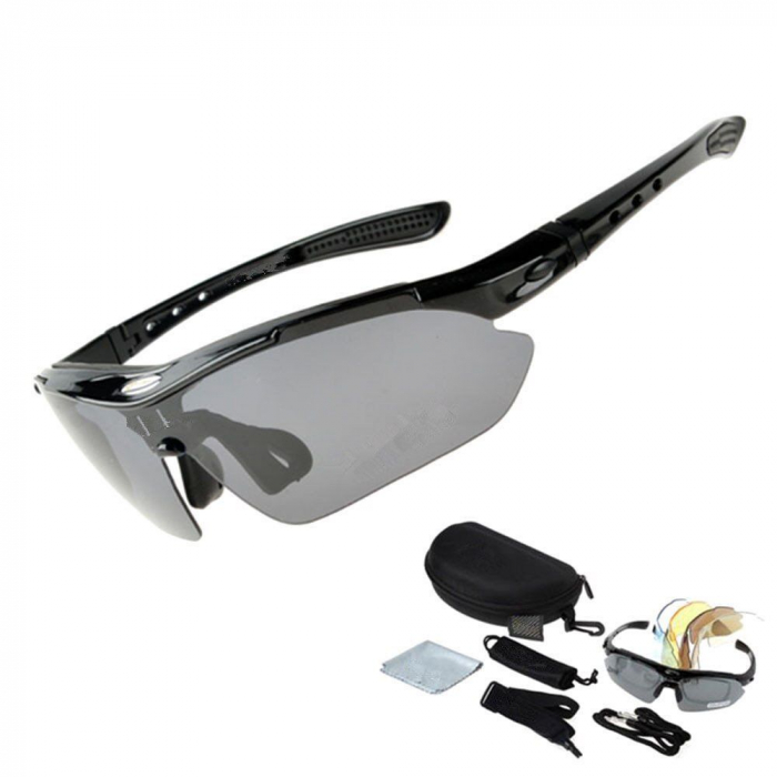 Ochelari sport pentru ciclism polarizati Rockbros 10003 cu 5 lentile interschimbabile [2]