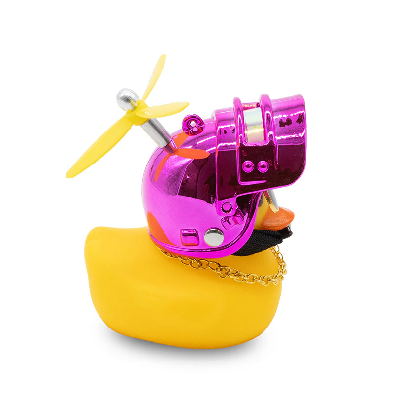 Ornament ghidon ratusca cu casca mov cu LED [2]