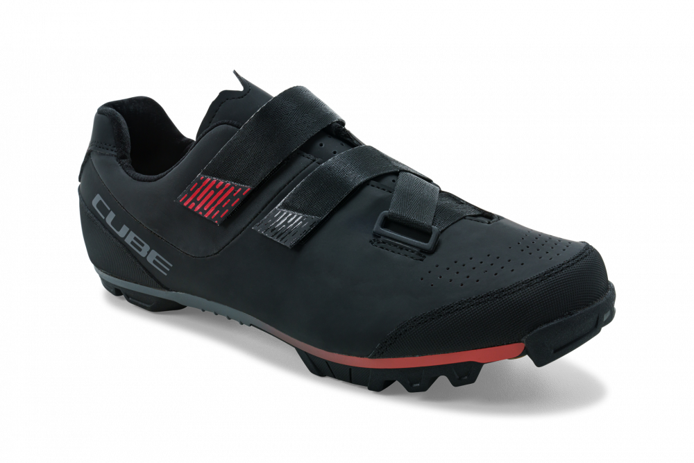 PANTOFI CICLISM CUBE SHOES MTB PEAK BLACK RED 44 [1]