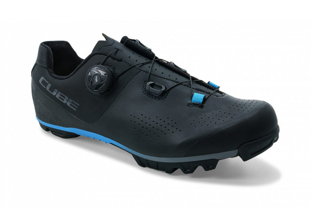 PANTOFI CICLISM CUBE SHOES MTB PEAK PRO BLACK BLUE 43 [1]