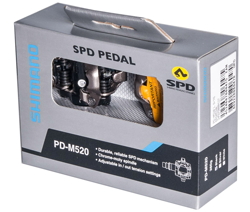 PEDALE AUTOMATE SHIMANO PD-M520L, SPD, NEGRU [4]