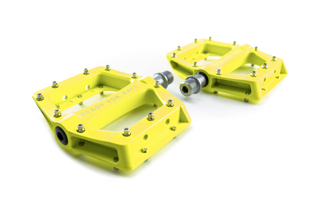 PEDALE CUBE RFR FLAT RACE GALBEN NEON [1]