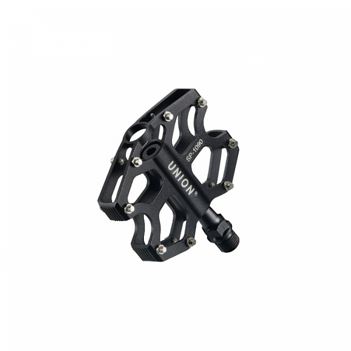 Pedale Union SP-1090 aluminiu extrudat negru + CNC, ax Cr-Mo, platforma, rulmenti capsulati AM [1]