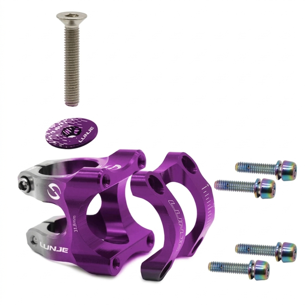 Pipa ghidon bicicleta 31.8mm gri/violet [2]