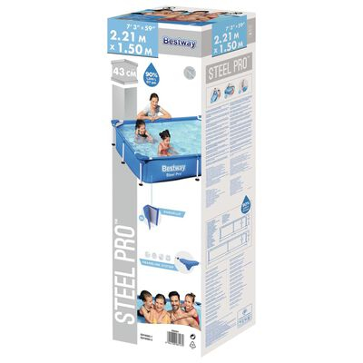 Piscina supraterana cu cadru metalic Bestway Steel PRO 221 X 150 X 43 cm [4]