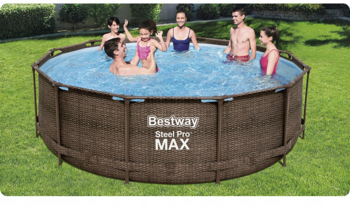 Piscina cu cadru Bestway Steel Pro Max Rattan 366 x 100 cm cu accesorii [2]