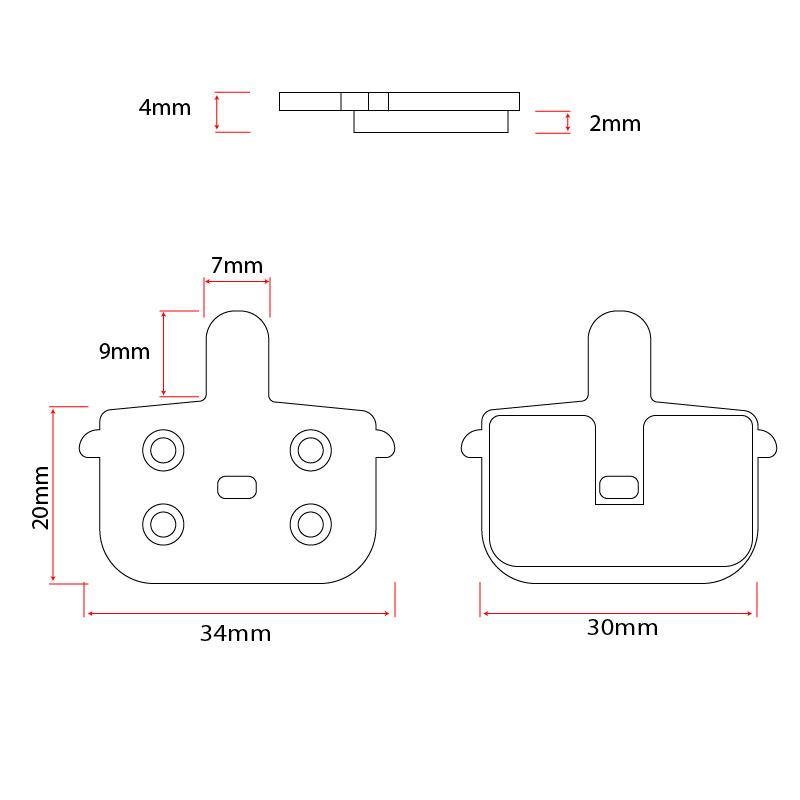 Placute de frana pentru trotineta electrica RT001-R [2]