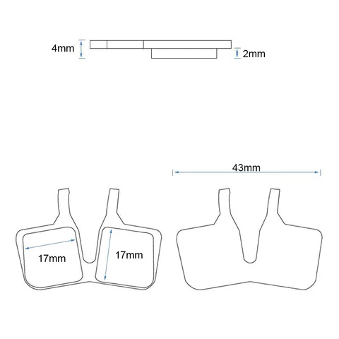 Placute de frana pentru trotineta electrica RT011 - rasina [2]