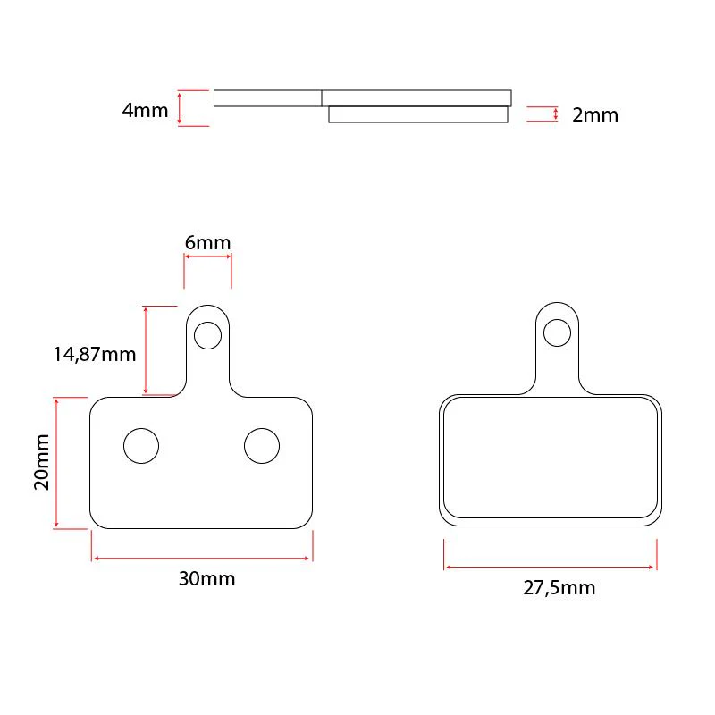Placute frana rasina compatibile SHIMANO B05S-RX [2]