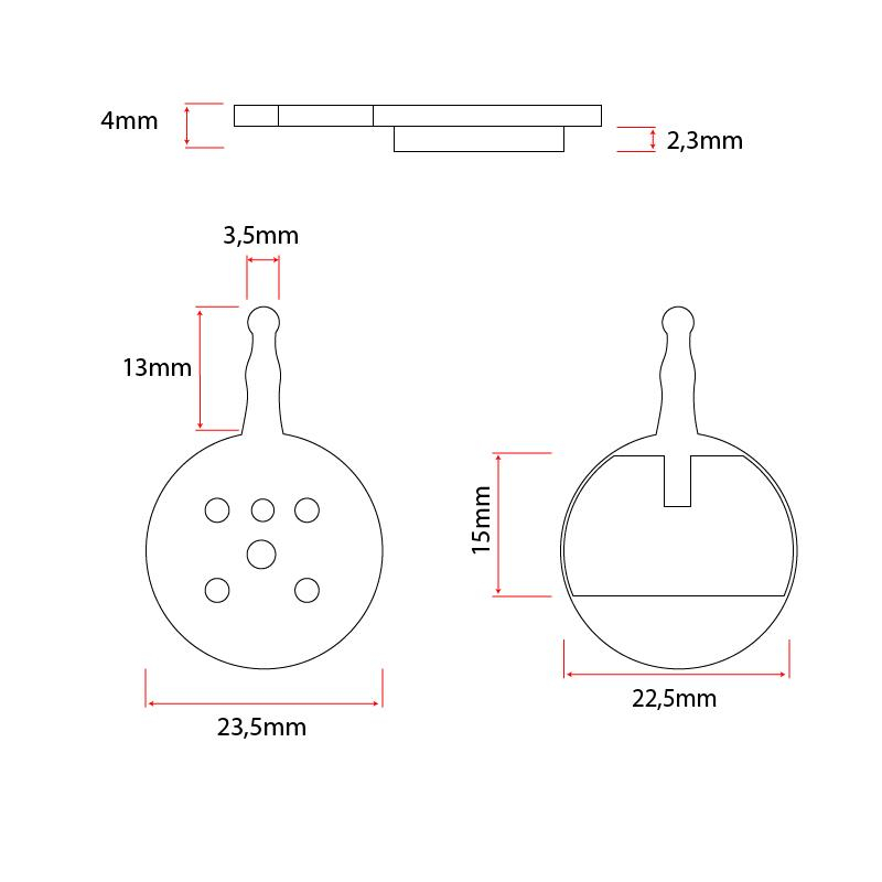 Placute frana trotineta electrica rasina Rambomil [5]