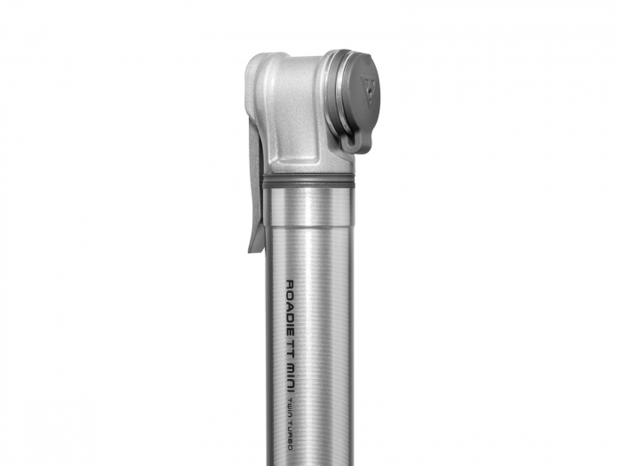 Pompa Mini sosea Topeak Roadie TT, TRTT-1S, TwinTurbo, 160PSI/11Bar, 165mm, 90gr, Argintie [2]