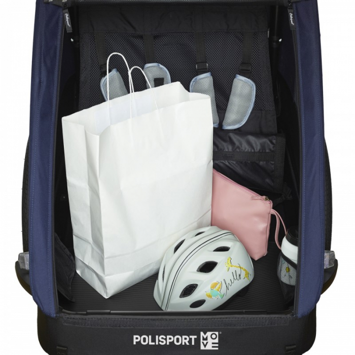 Remorca Si Carucior Transport Copii Polisport - Albastru [9]
