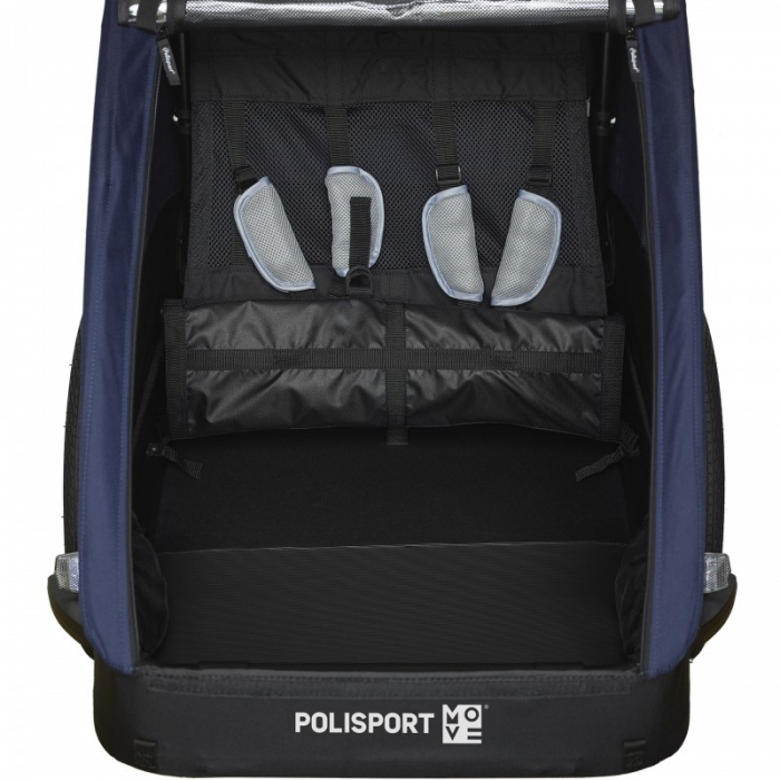 Remorca Si Carucior Transport Copii Polisport - Albastru [10]